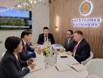 General Director of JSC " Corporation Tourism.Russian Federation" Sergey Sukhanov held a working meeting with the Head of the Republic of Kalmykia Batu Khasikov on the sidelines of the SPIEF